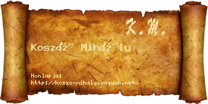 Koszó Mihály névjegykártya
